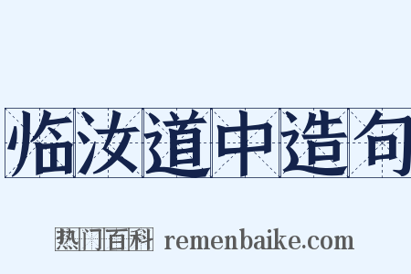 临汝道中造句是什么意思的图片